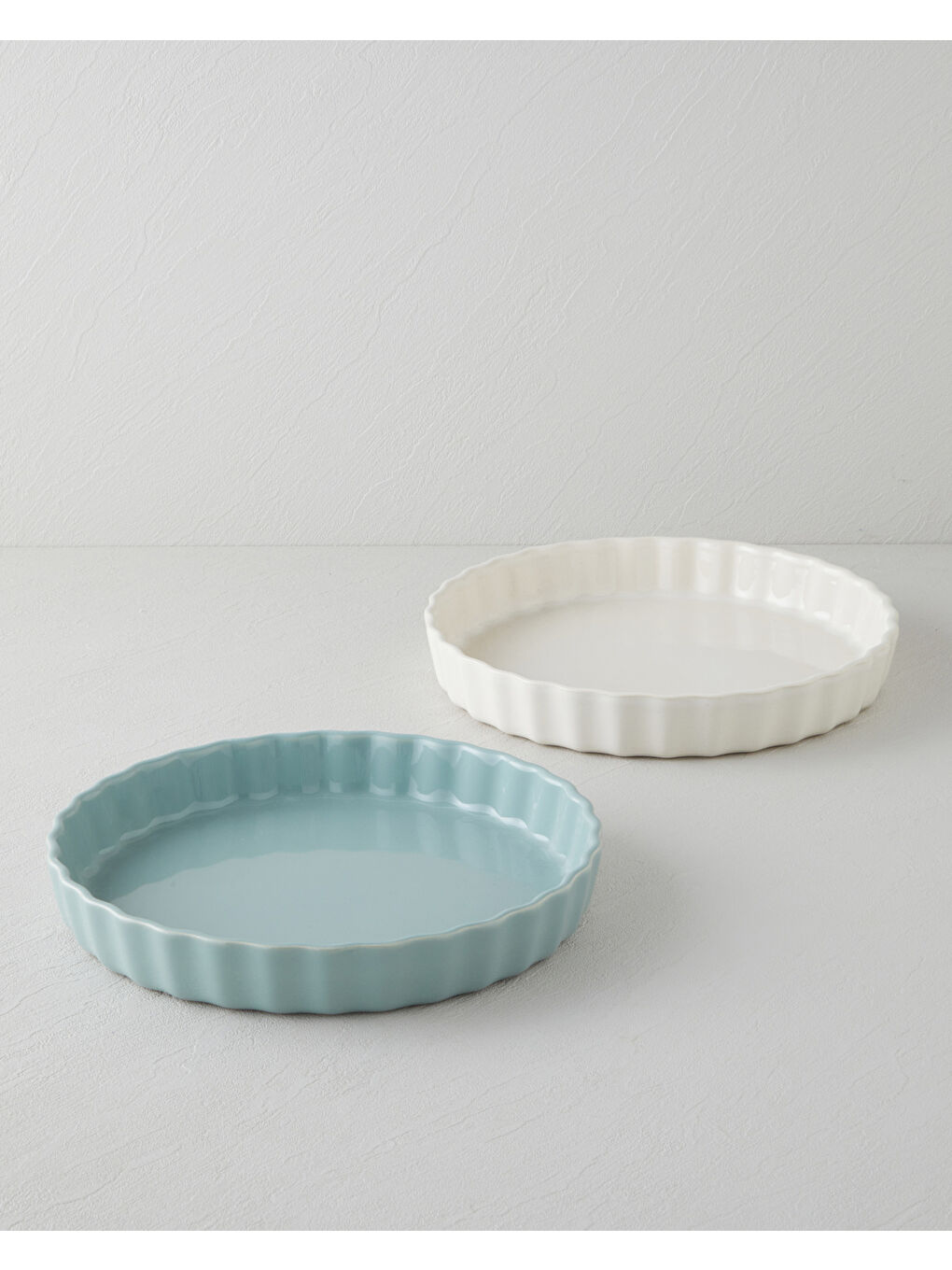 Ekru Seramik Tart Fırın Kabı 28 cm Krem-2