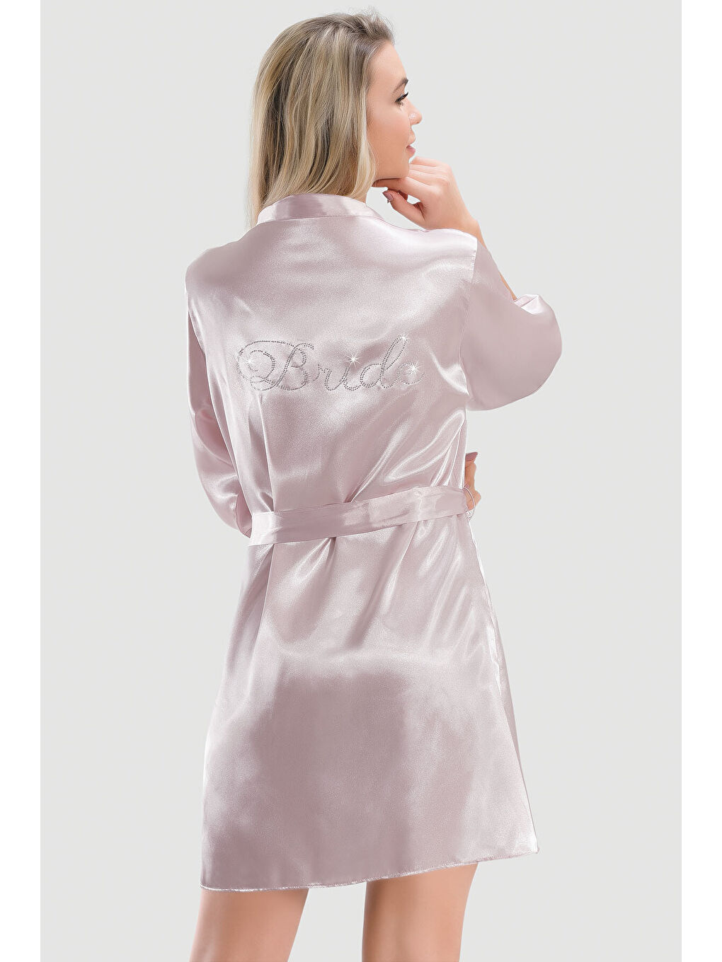 Pembe Pudra Bride Sabahlık-1