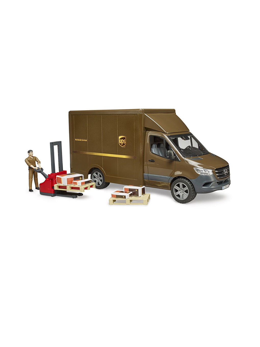 Bruder Mercedes Benz Sprinter Ups Kargo Aracı Transpalet BR02678 - 5