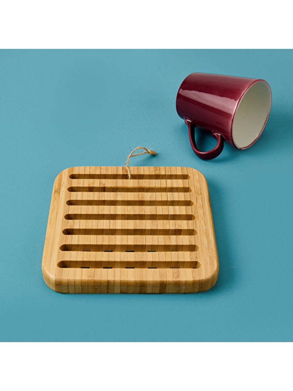 Bambu Kare Nihale - Açık Kahverengi - 17 cm-1