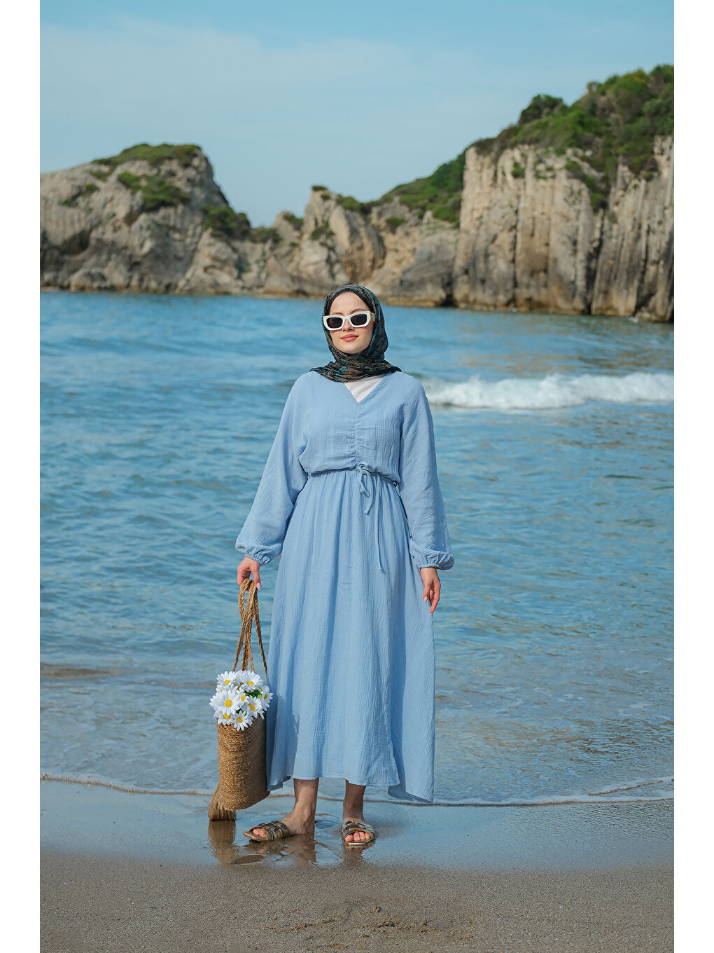 Kadın Olivia Elbise Mavi-1