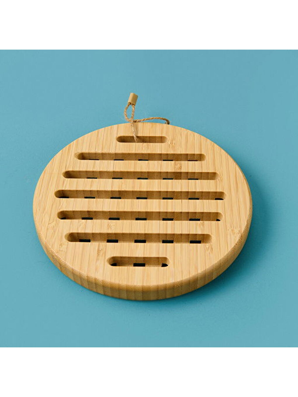 Bambu Yuvarlak Nihale - Açık Kahverengi - 17 cm