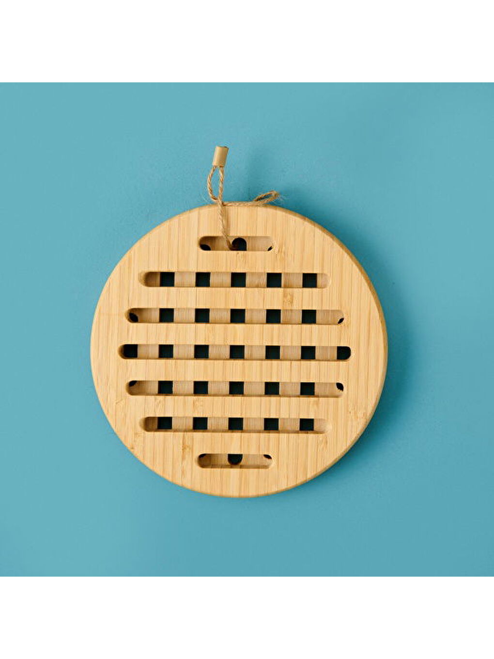 Bambu Yuvarlak Nihale - Açık Kahverengi - 17 cm-3