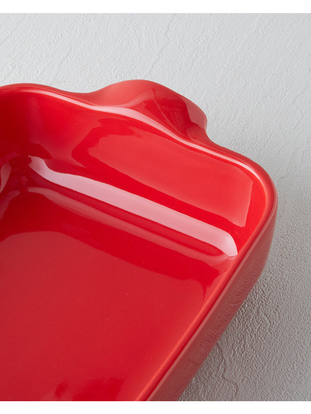 Seramik Dikdörtgen Fırın Kabı 32 cm Kırmızı-1