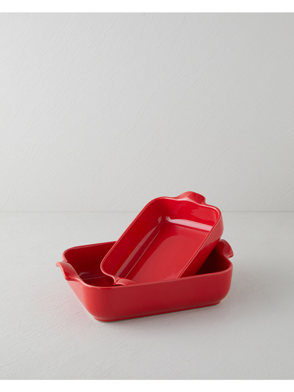 Seramik Dikdörtgen Fırın Kabı 32 cm Kırmızı-3