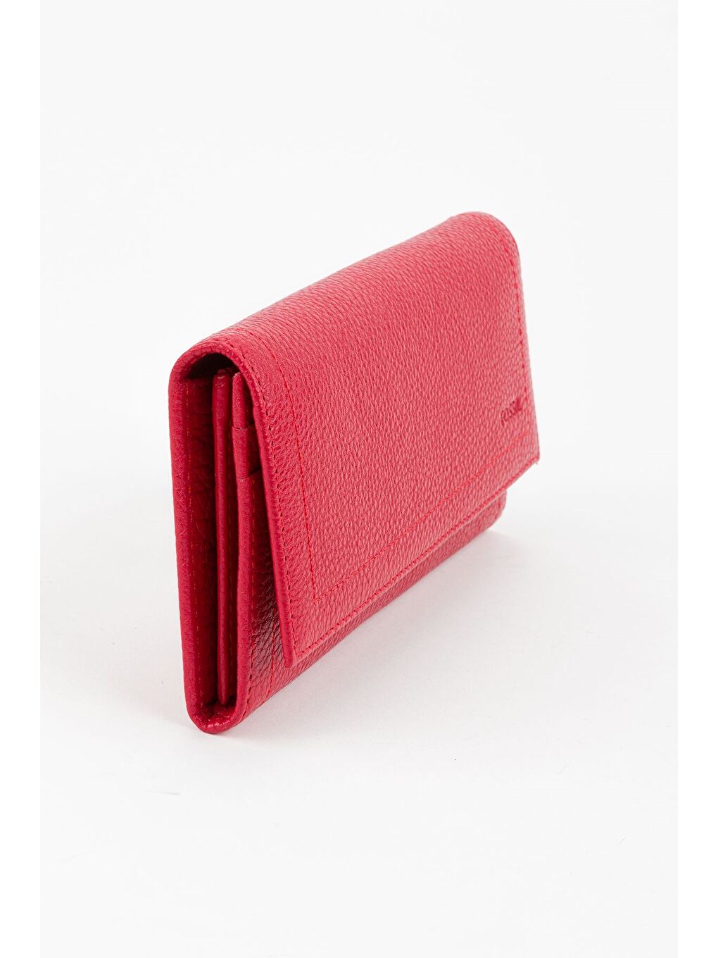 Kırmızı Kutulu Hakiki Deri Buz Mavi Kadın El Portföyü Uzun Cüzdan-1