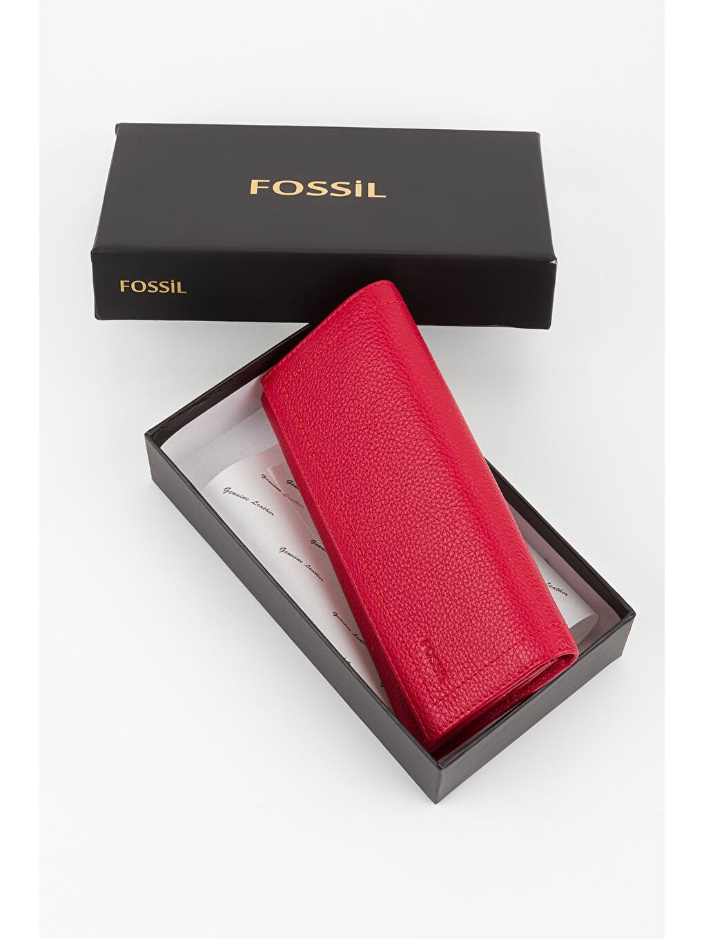 Kırmızı Kutulu Hakiki Deri Buz Mavi Kadın El Portföyü Uzun Cüzdan-5