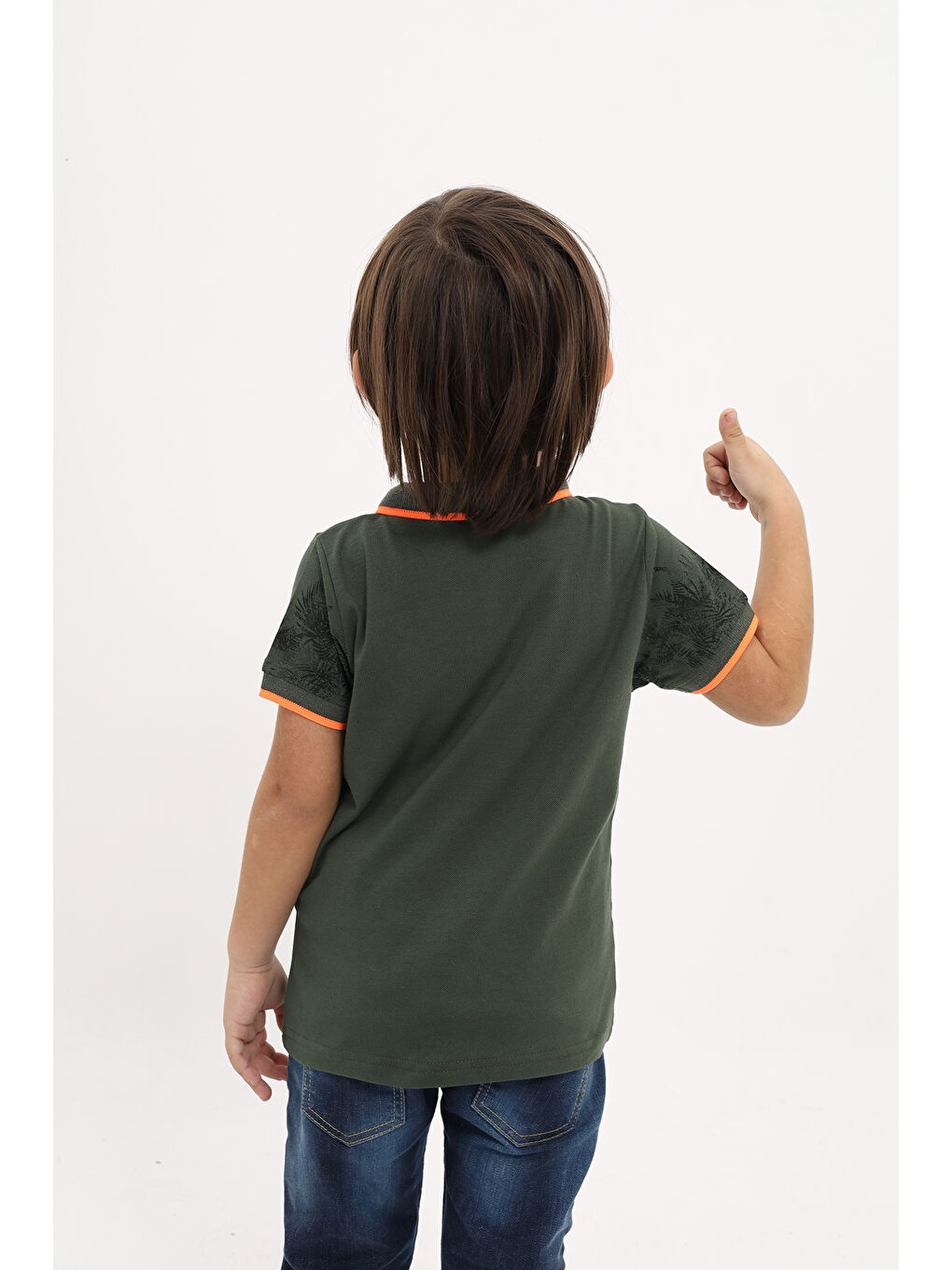 Haki Erkek Çocuk Baskılı Tişört-3