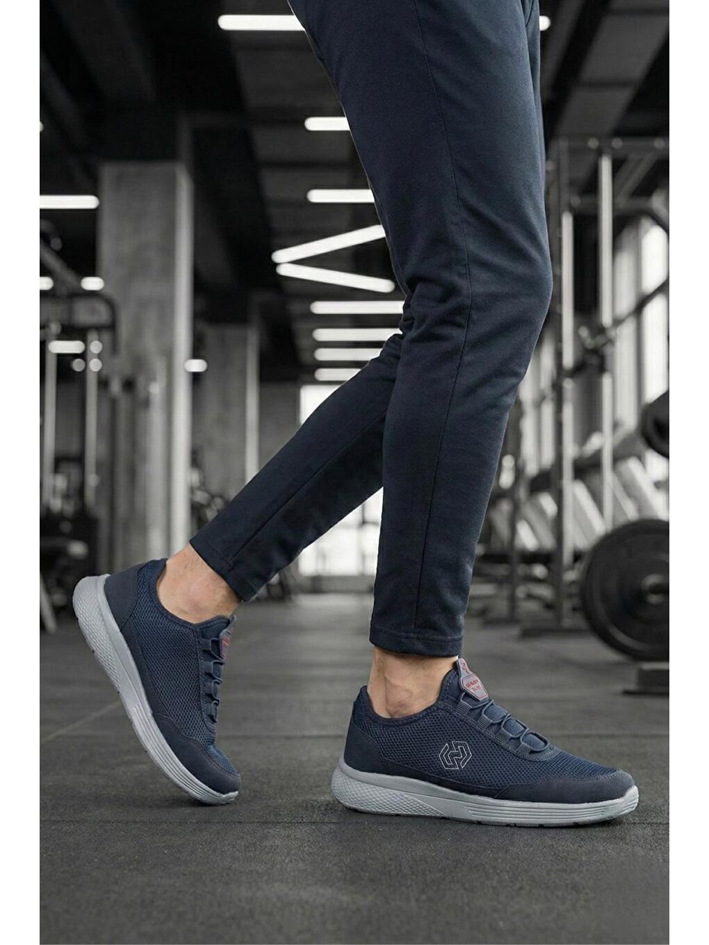 Lacivert Roaf Lastik Bağcıklı Nefes Alabilen Hafif Rahat Taban Erkek Sneaker-2