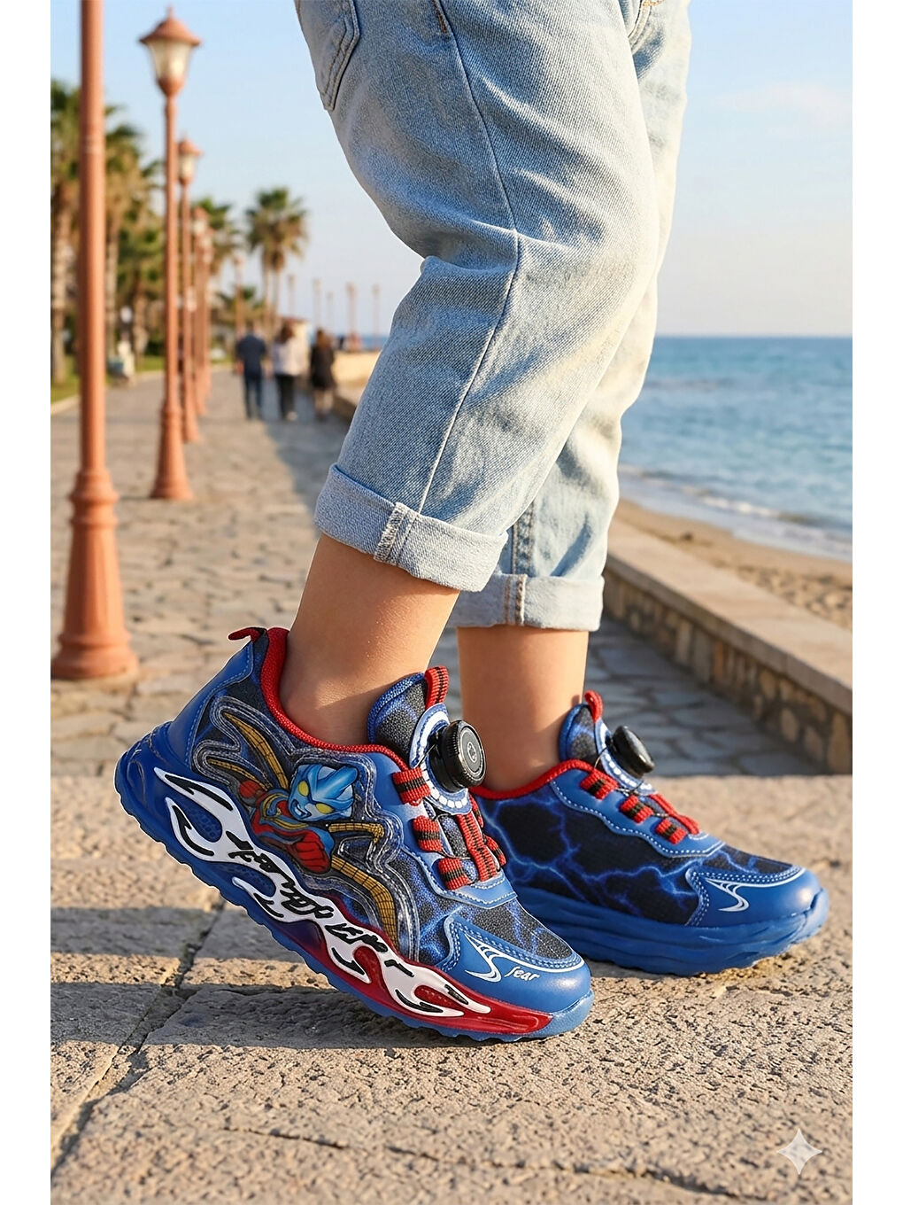 Mavi Gerra Hafif Taban Bağcık Mekanizmalı Erkek Çocuk Spor Ayakkabı-2