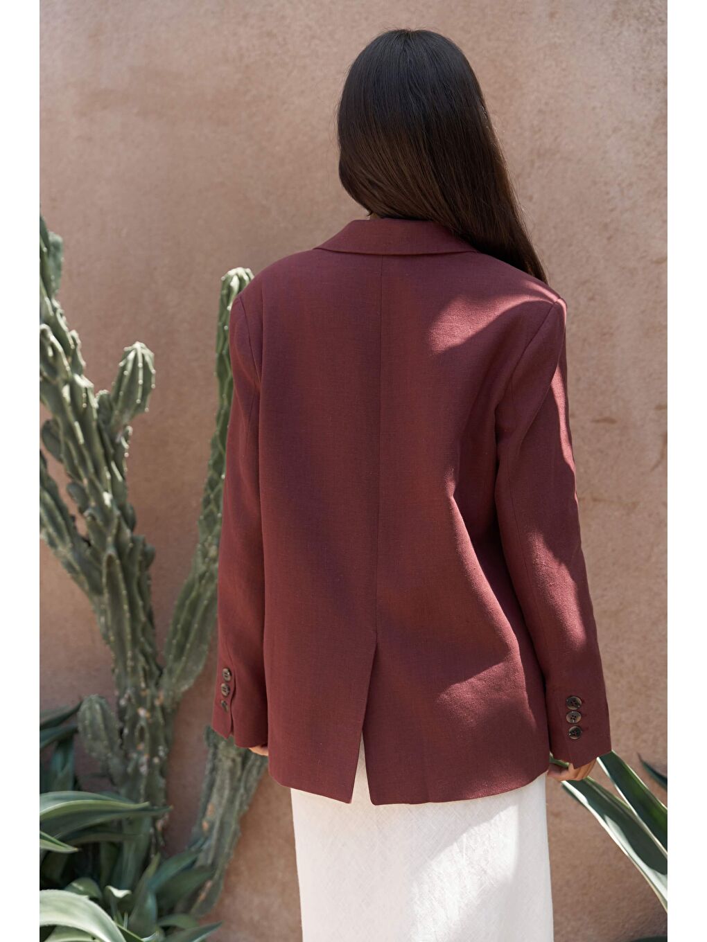 Brenna Bordo Keten Blazer-1