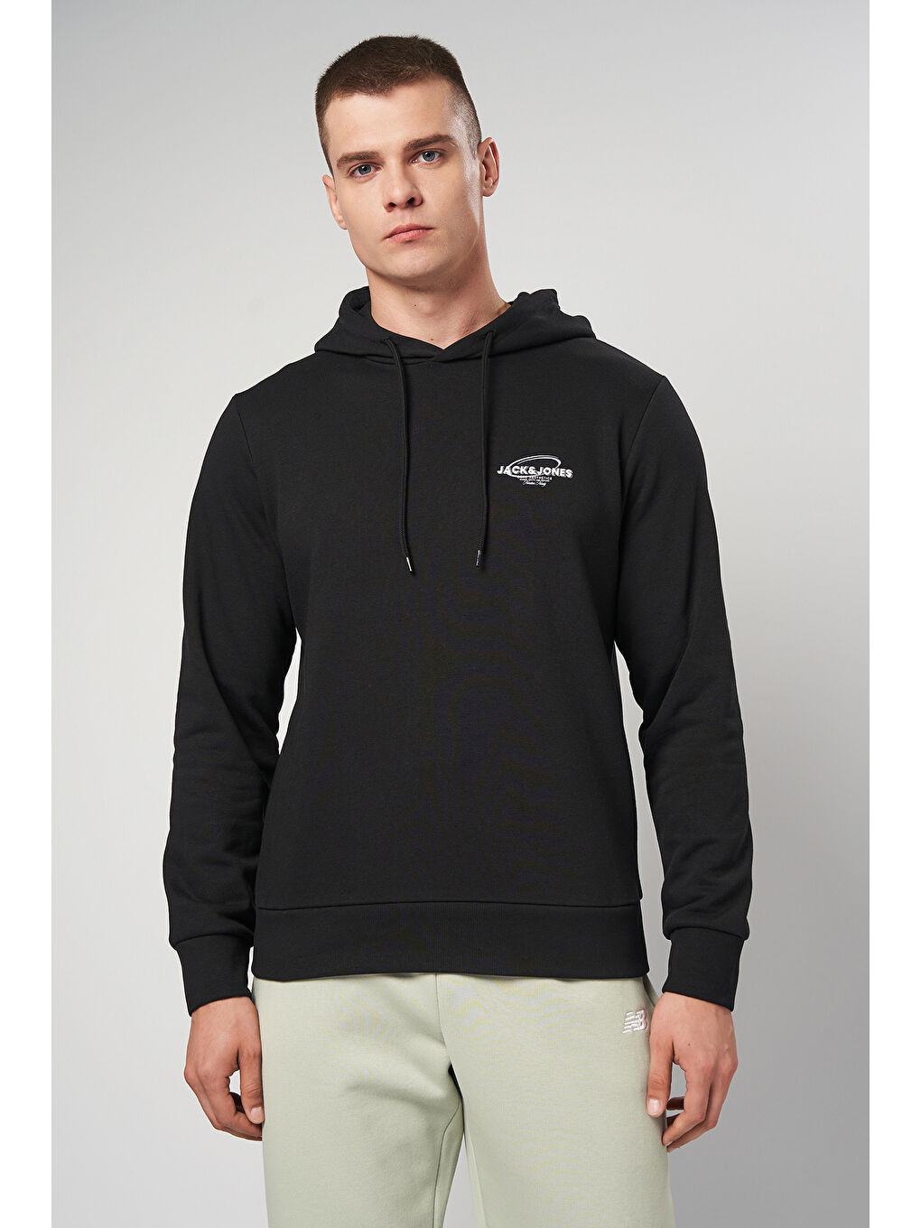 Siyah Core Jcoboost Pamuklu Regular Fit Logolu Kapüşonlu Sweat 12284472