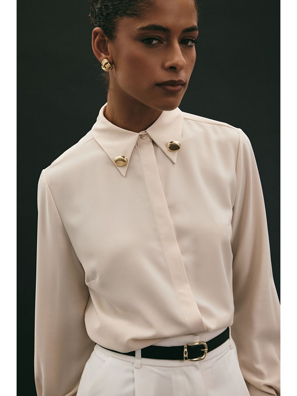 Lucy Gömlek - Bej-1