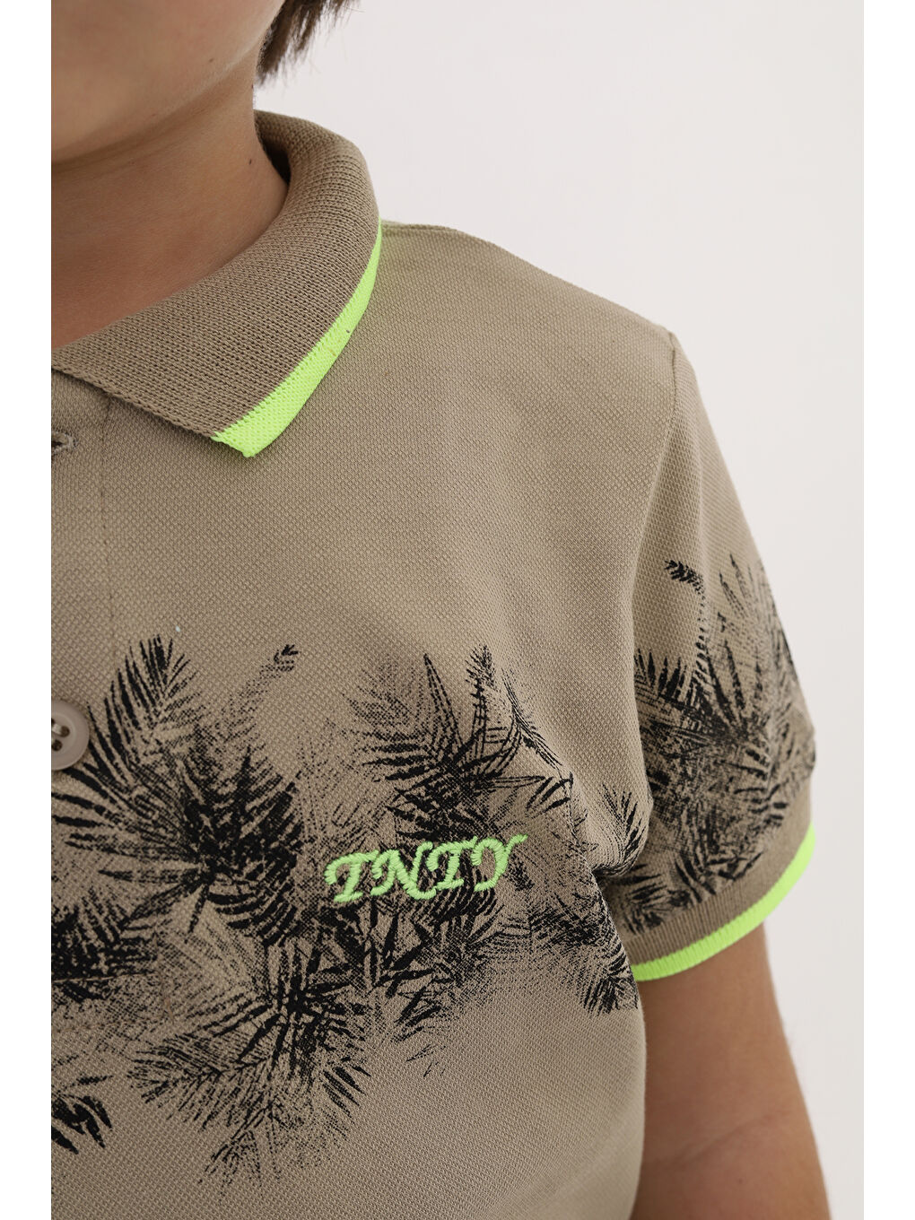 Gri Erkek Çocuk Baskılı Tişört-4