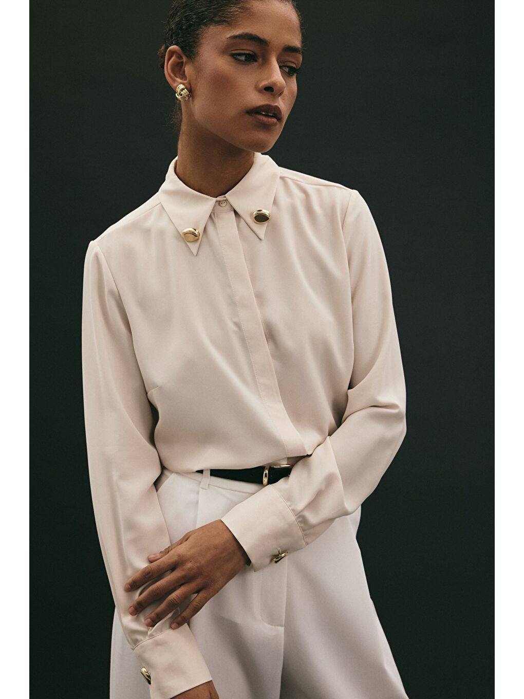 Lucy Gömlek - Bej-2