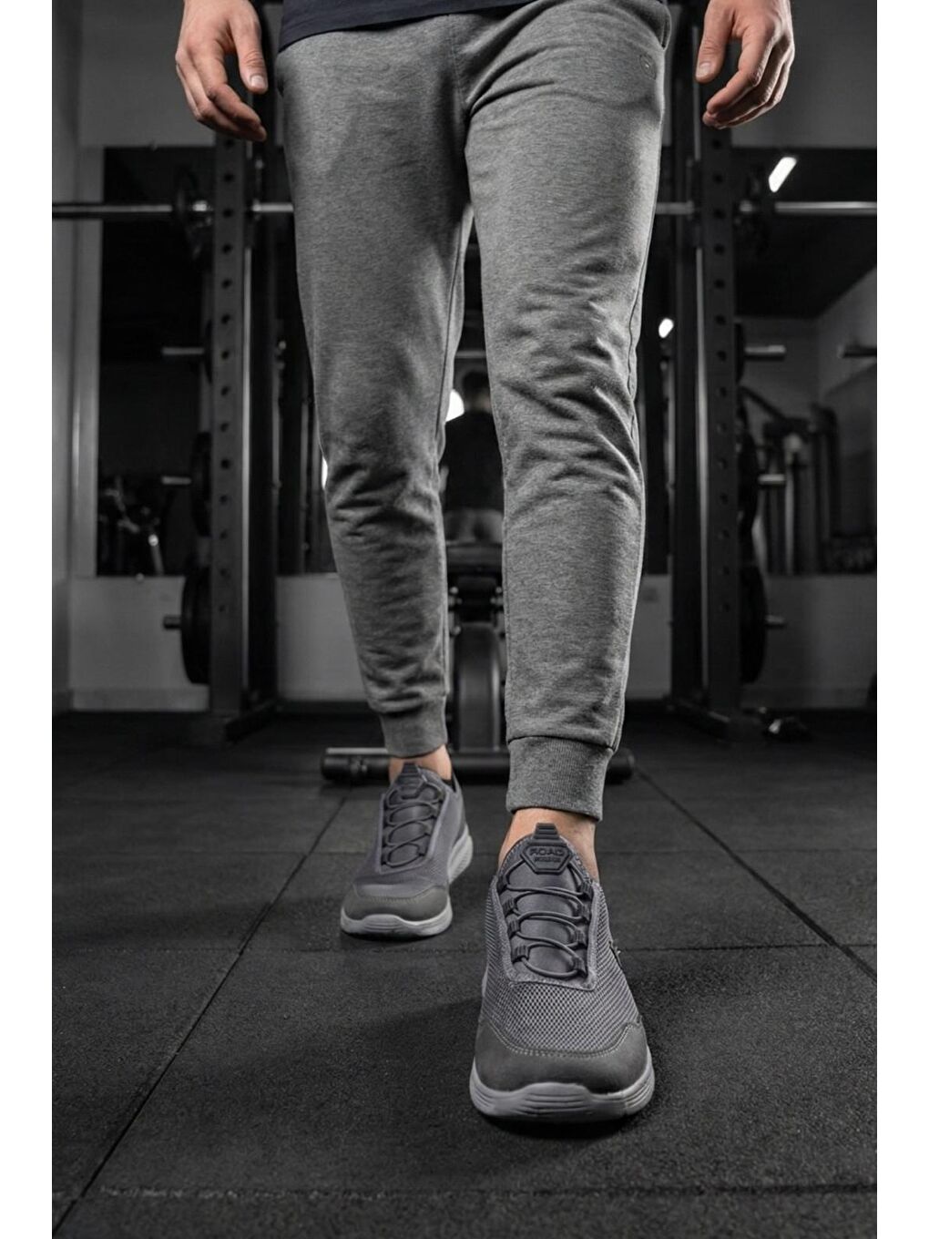 Gri Roaf Lastik Bağcıklı Nefes Alabilen Hafif Rahat Taban Erkek Sneaker-2