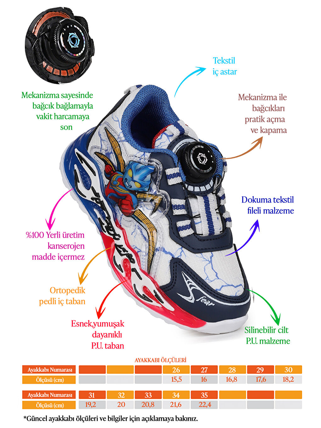 Lacivert Gerra Hafif Taban Bağcık Mekanizmalı Erkek Çocuk Spor Ayakkabı-1