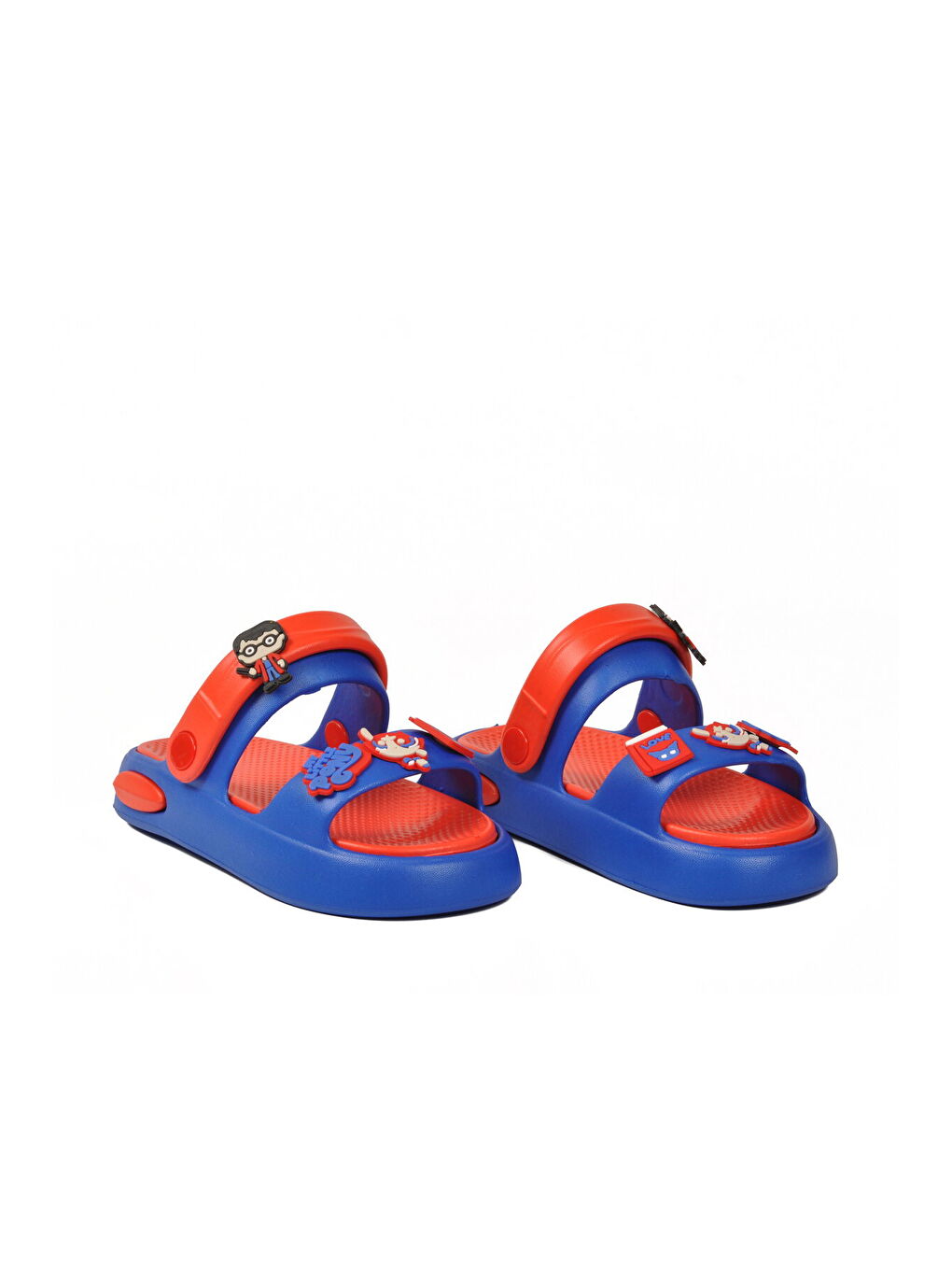 Mavi Saks Hafif Esnek Eva Taban Unisex Çocuk Terlik 4505 F-P-1