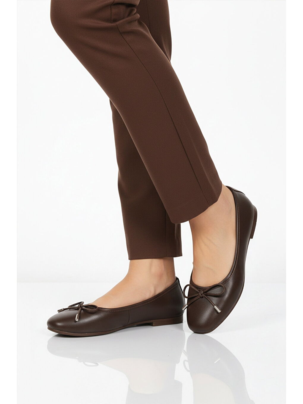 Kahverengi Kahve Hafif Kadın Babet Ayakkabı B-34 Z