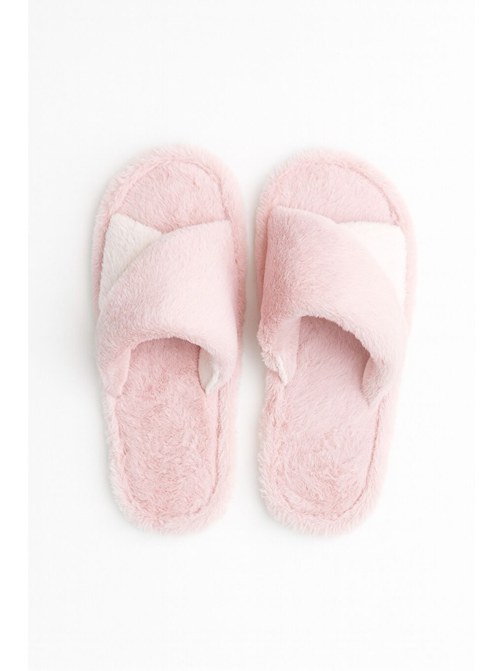 Pembe BELLA Çapraz Kadın Ev Terliği Kışlık Terlik Sessiz Taban-2