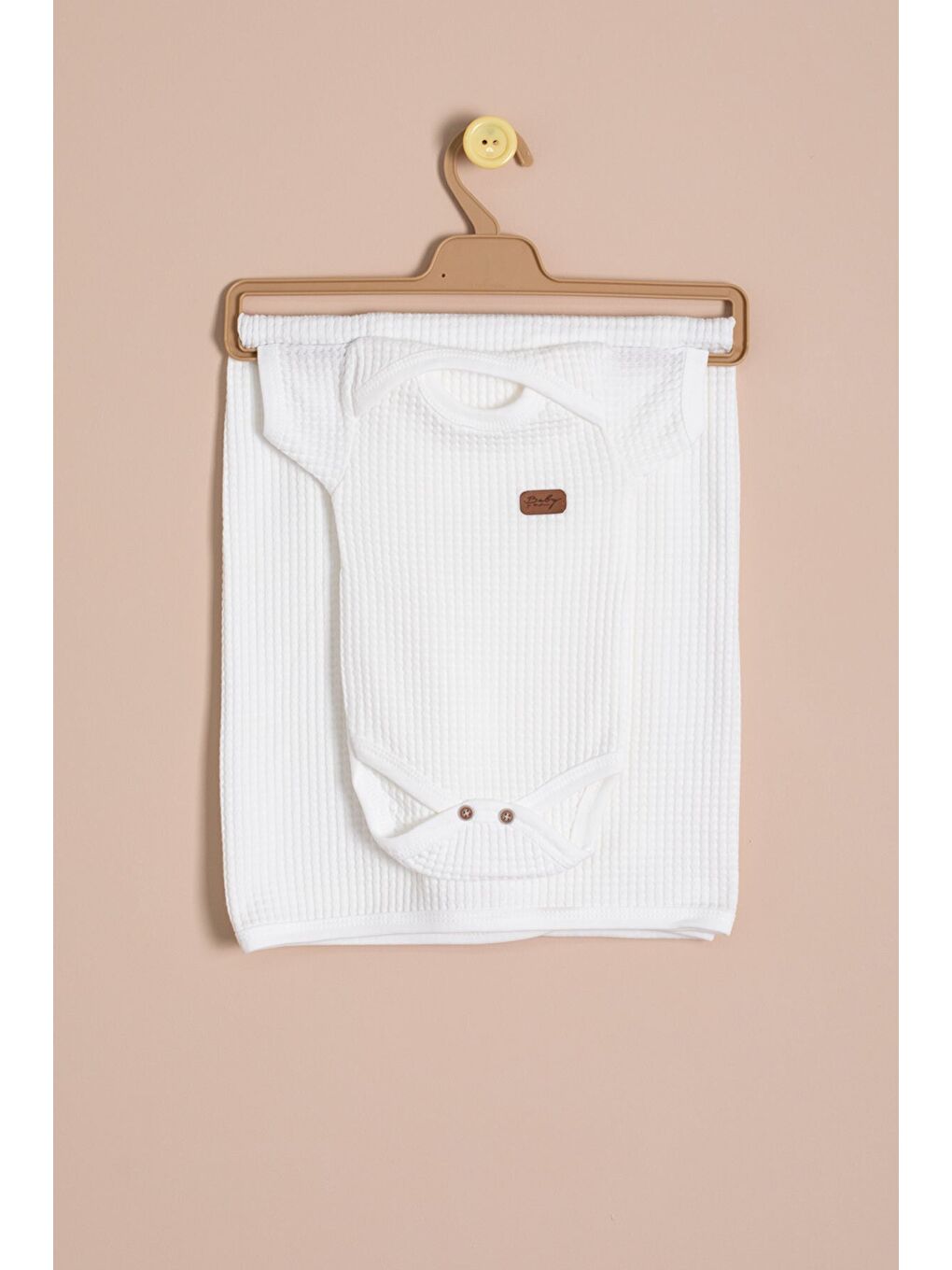 Ekru Petekli 10'lu Bebek Hastane Çıkışı Seti Unisex 23329-4