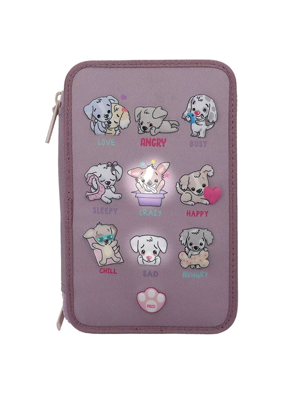 TOPModel LED Dogs Mood Barometer 3 Katlı İçi Dolu Kalem Çantası 412843-1