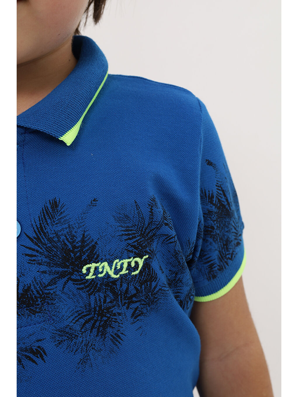 Mavi Erkek Çocuk Baskılı Tişört-2