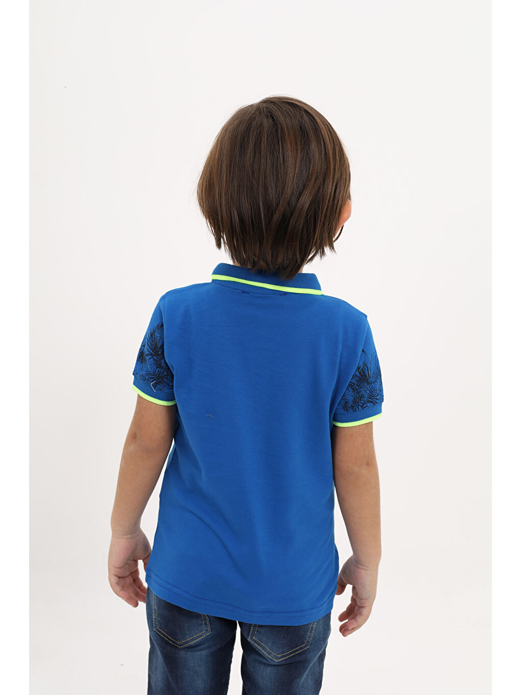 Mavi Erkek Çocuk Baskılı Tişört-3