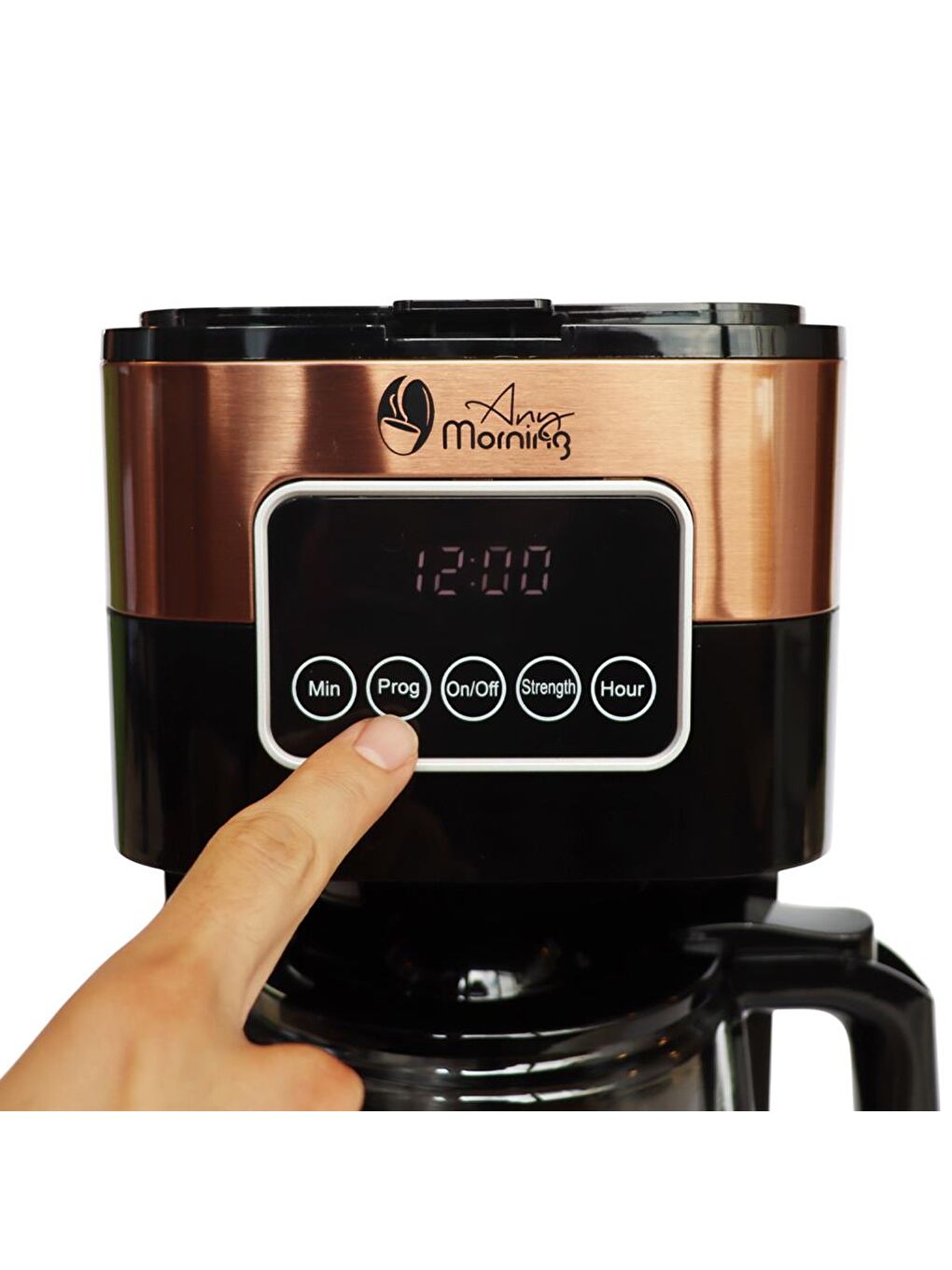 SH21615S Dokunmatik Ekranlı Zaman ve Aroma Ayarlı Filtre Kahve Makinesi Bakır Rengi-2