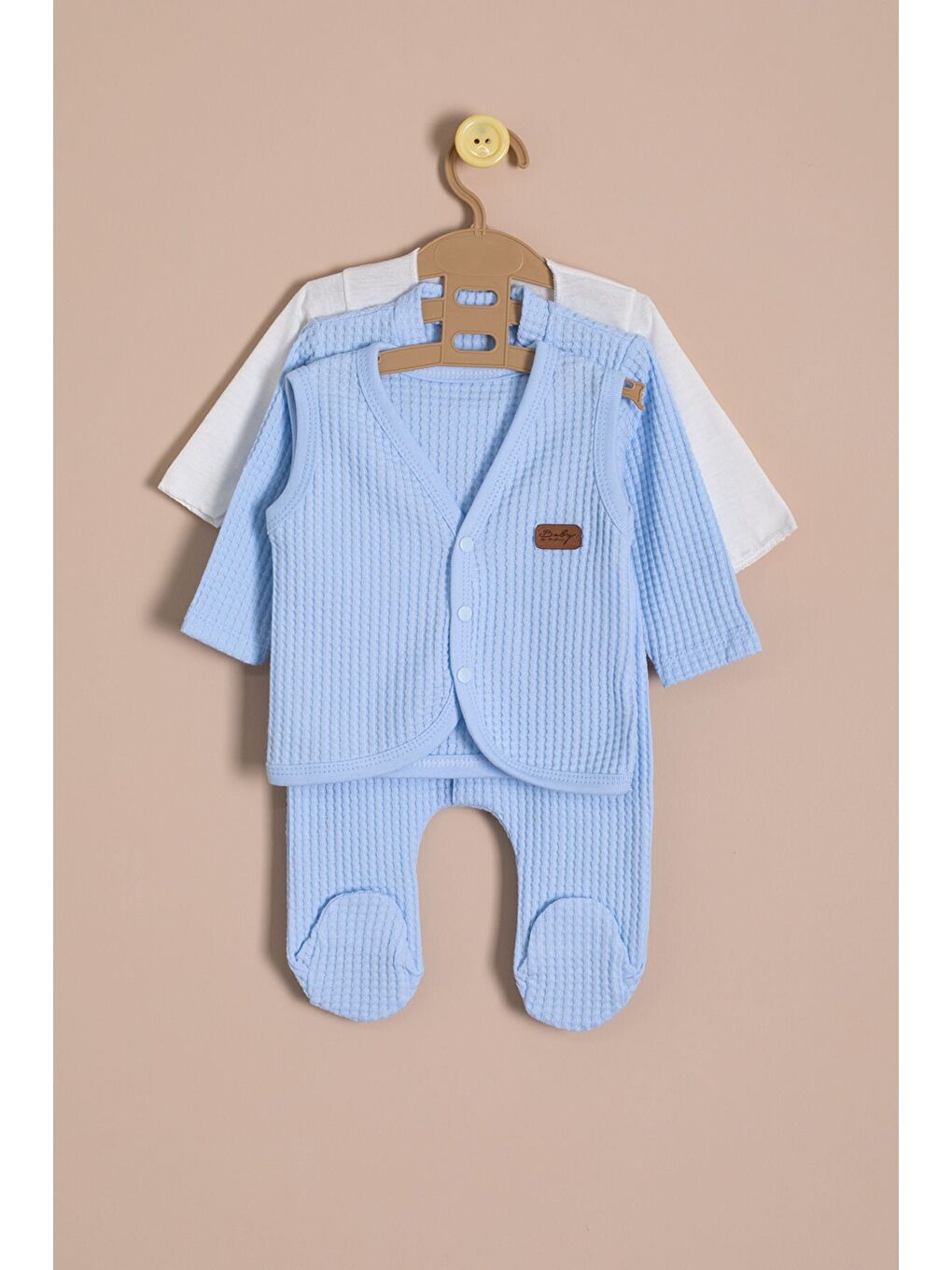 Mavi Erkek Bebek Petekli 10'lu Hastane Çıkışı Seti 23327-1