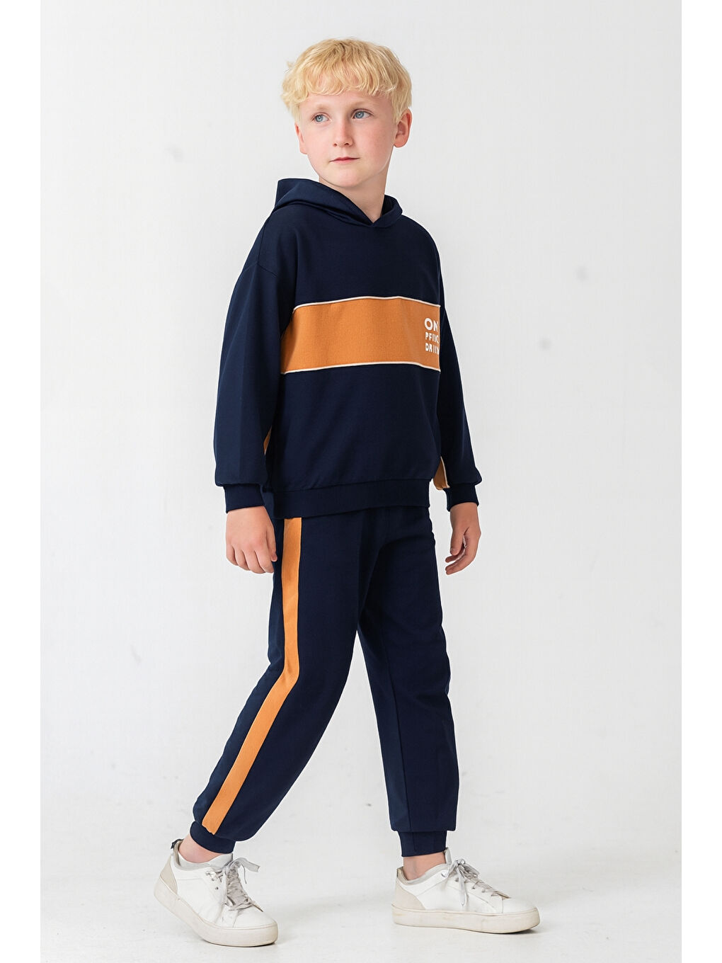 Lacivert Erkek Çocuk Soul Fater Baskılı Alt Üst Eşofman Takımı Ak7882-2