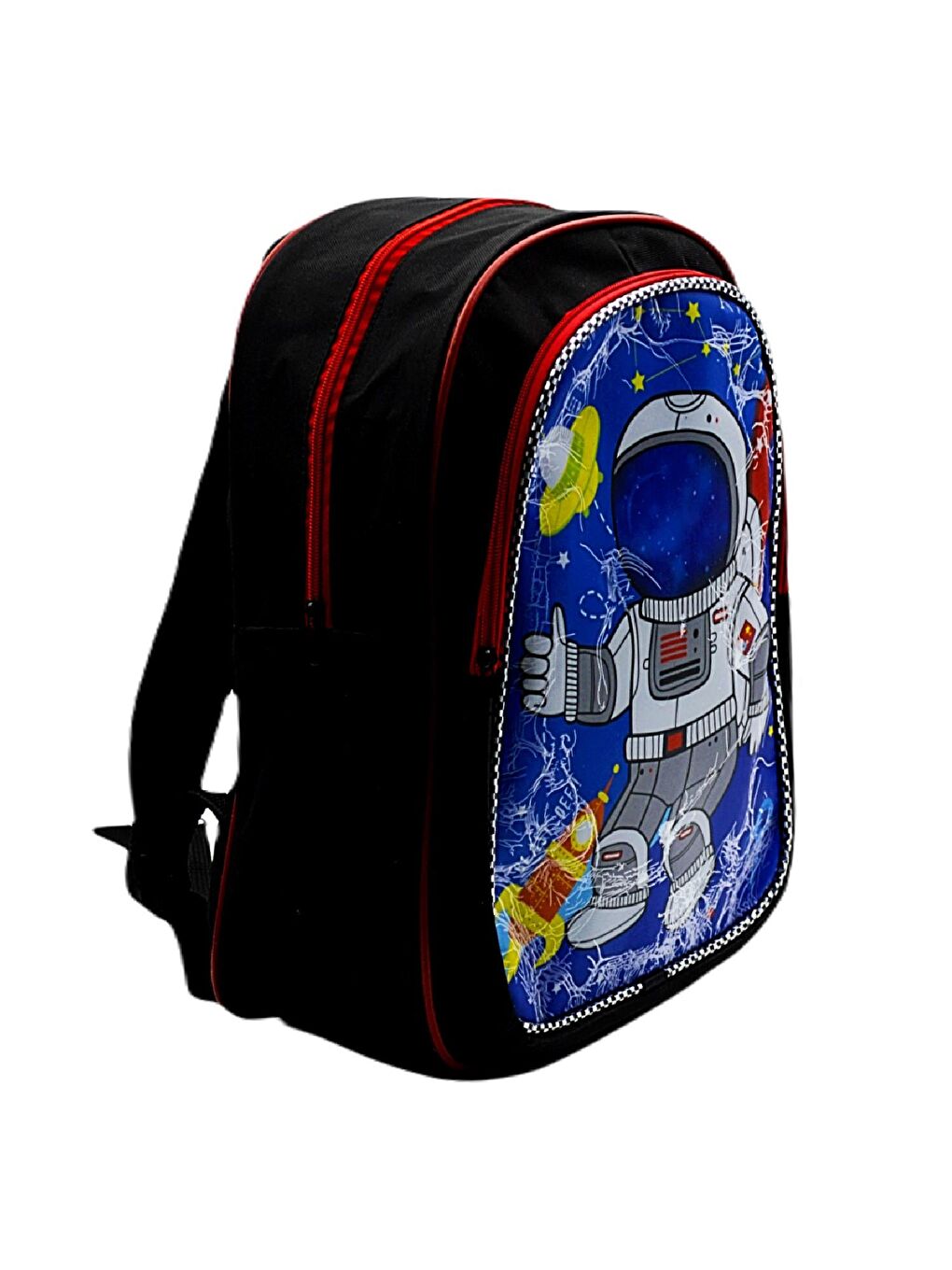 2 Bölmeli Astronot Okul Sırt Çantası Ve Beslenme Çantası Siyah KOD:1309-3