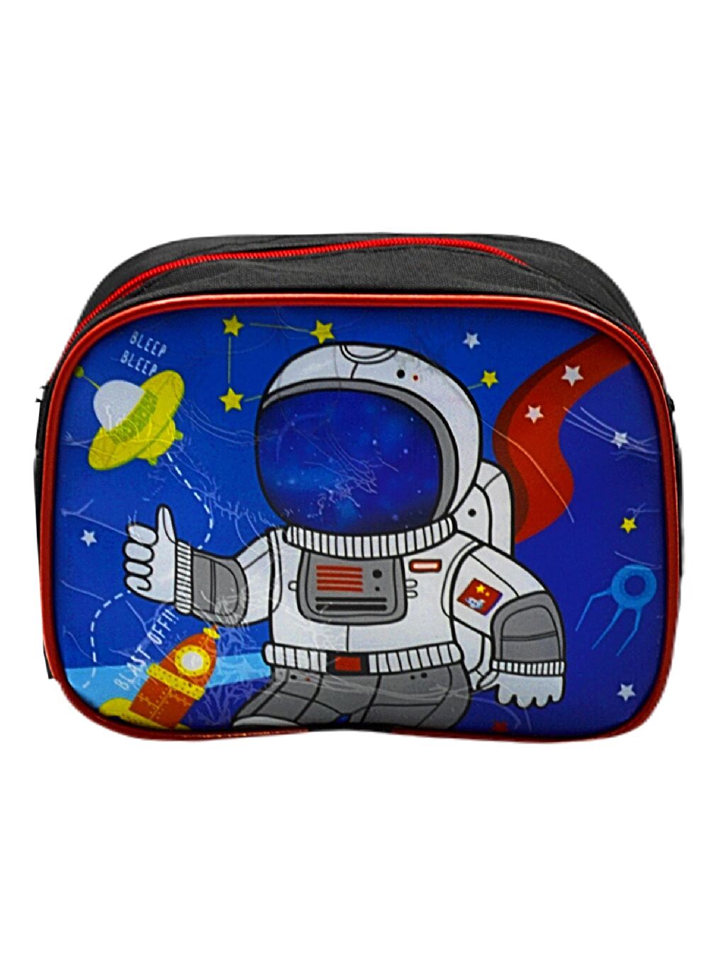 2 Bölmeli Astronot Okul Sırt Çantası Ve Beslenme Çantası Siyah KOD:1309-5