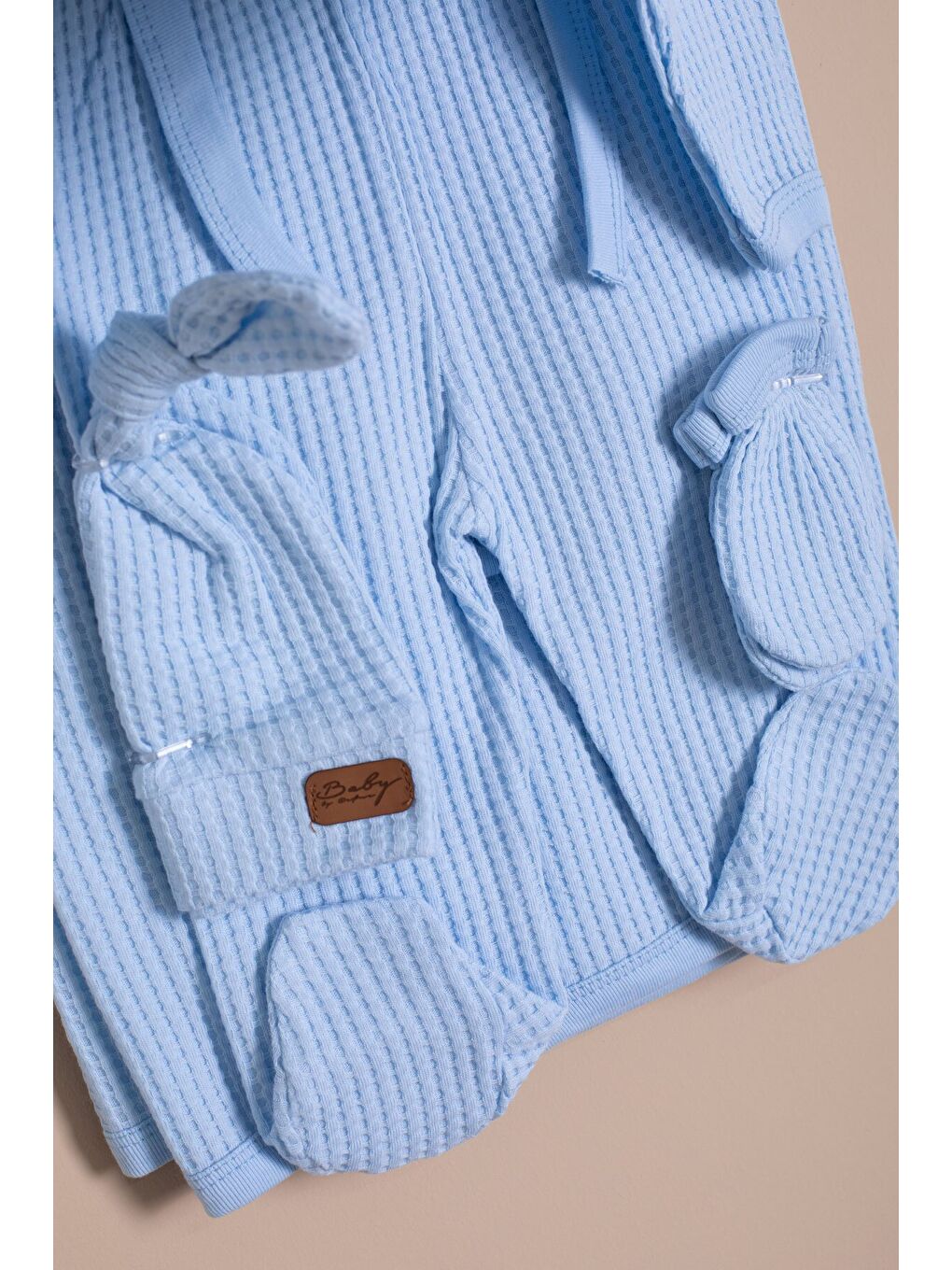 Mavi Erkek Bebek Petekli 7'li Hastane Çıkışı Seti 23332-1