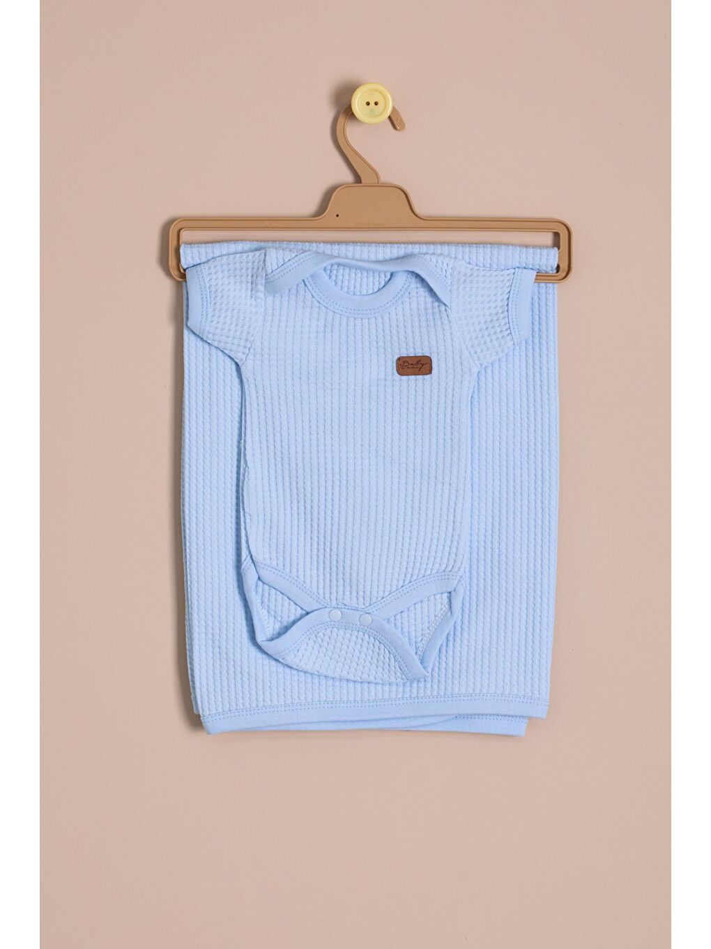 Mavi Erkek Bebek Petekli 7'li Hastane Çıkışı Seti 23332-2