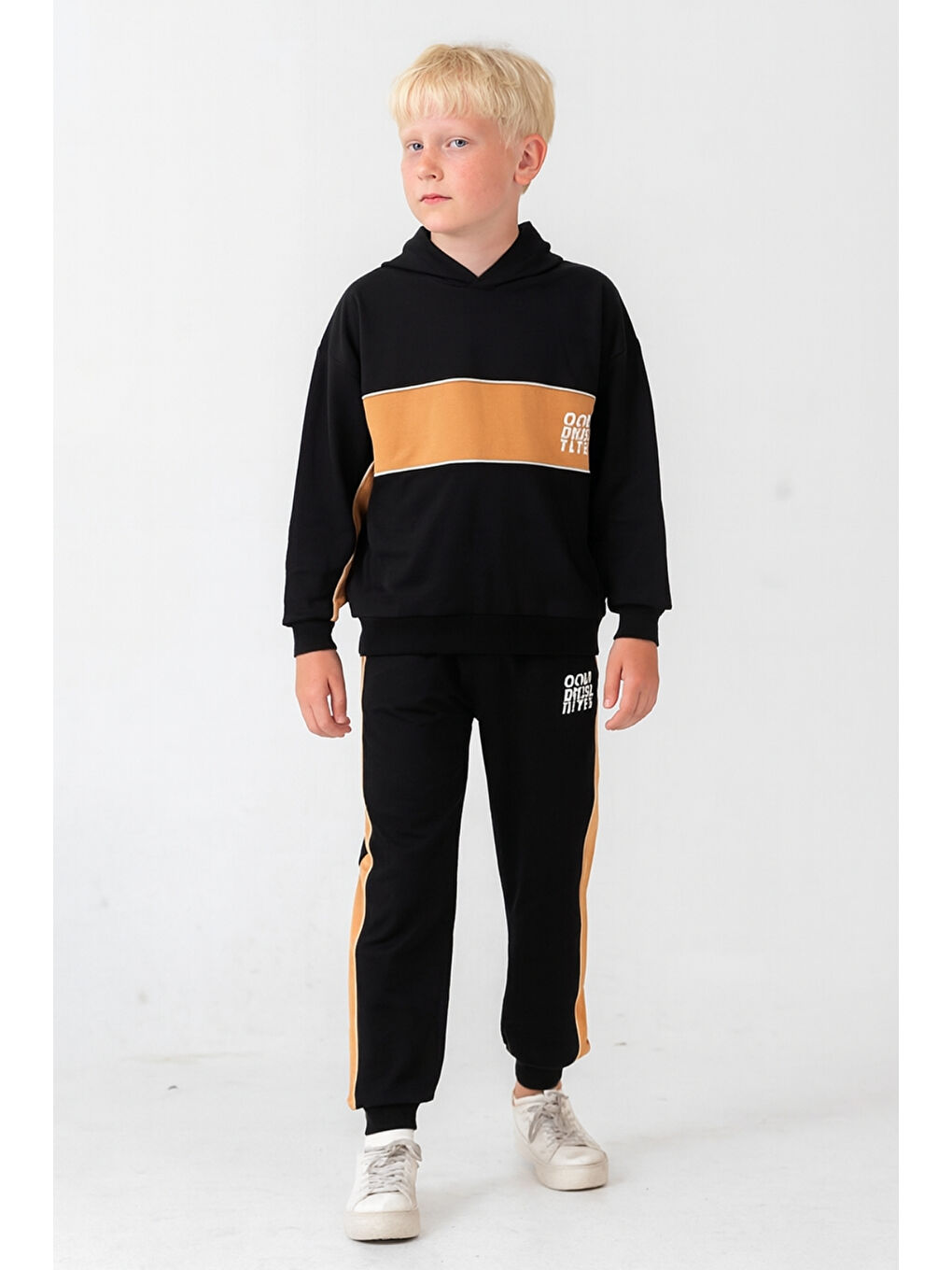 Siyah Erkek Çocuk Soul Fater Baskılı Alt Üst Eşofman Takımı Ak7882-1