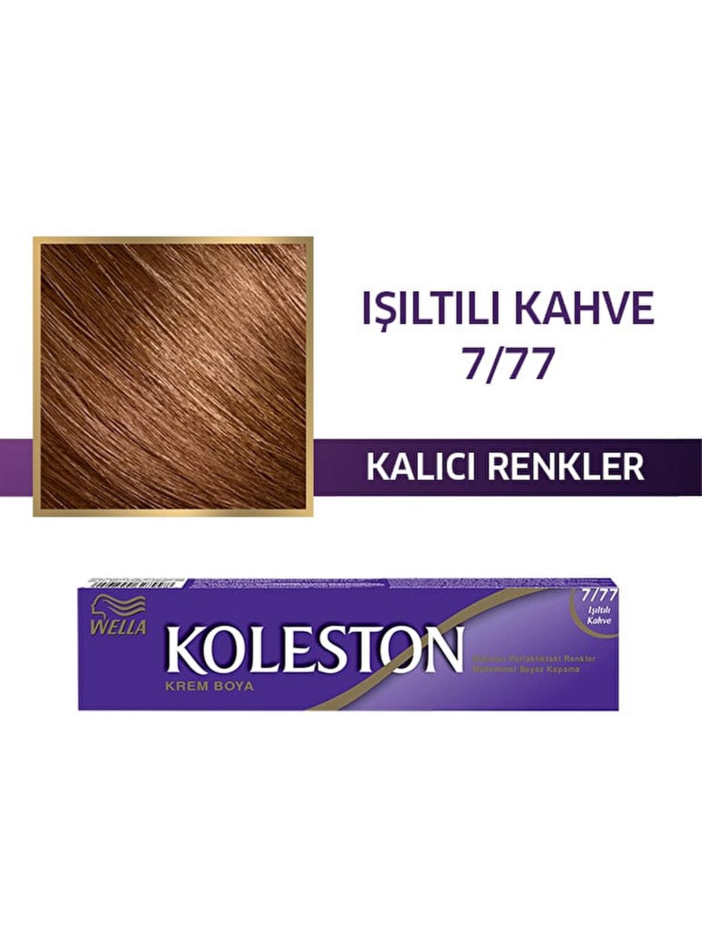 Wella Renksiz Koleston Single Tüp Boya 7/77 Işıltılı Kahve x5'li Set - 1