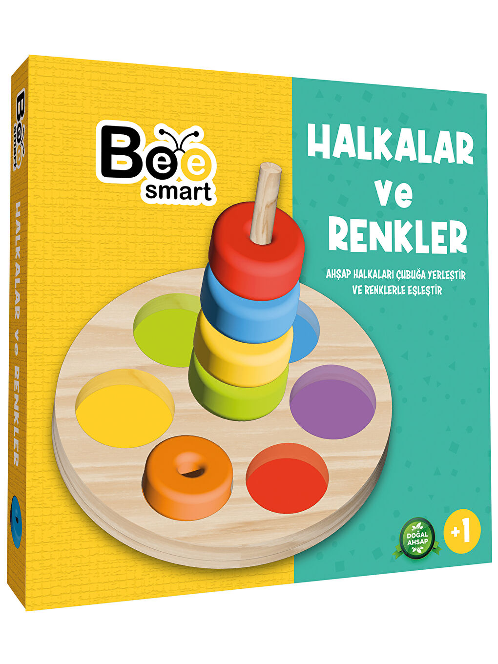 Ahşap Renkli Halkalar Eğitici Set