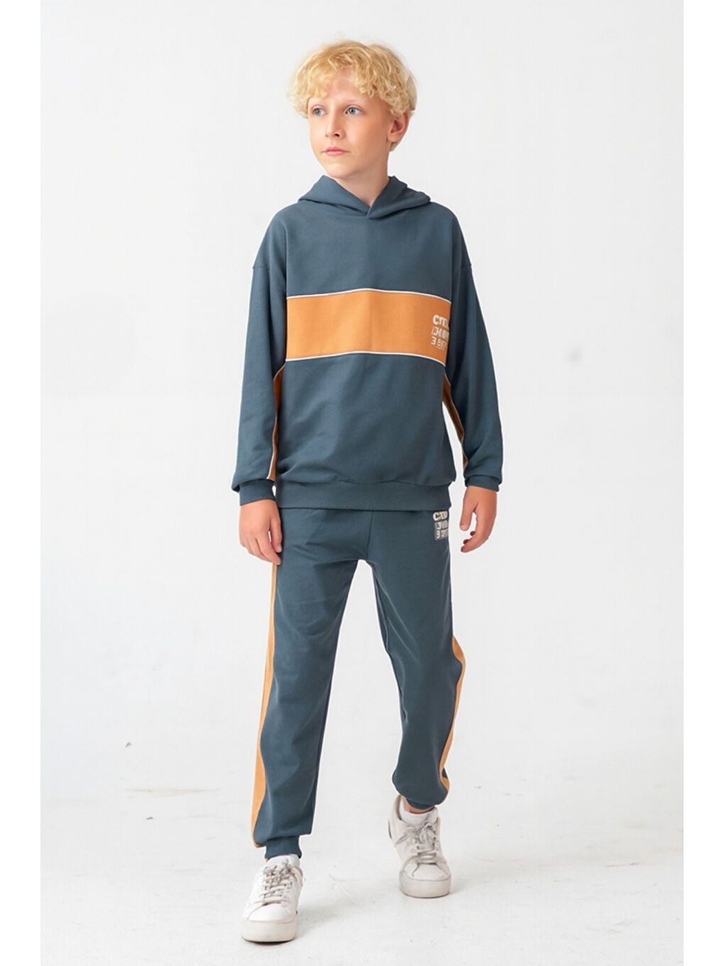 Mavi Erkek Çocuk Soul Fater Baskılı Alt Üst Eşofman Takımı Ak7882-2