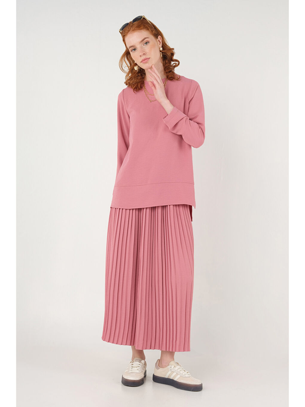 Lila Basic Bluz Leylak