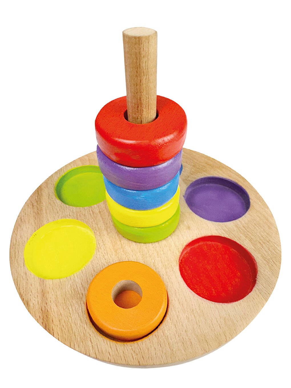 Ahşap Renkli Halkalar Eğitici Set-8