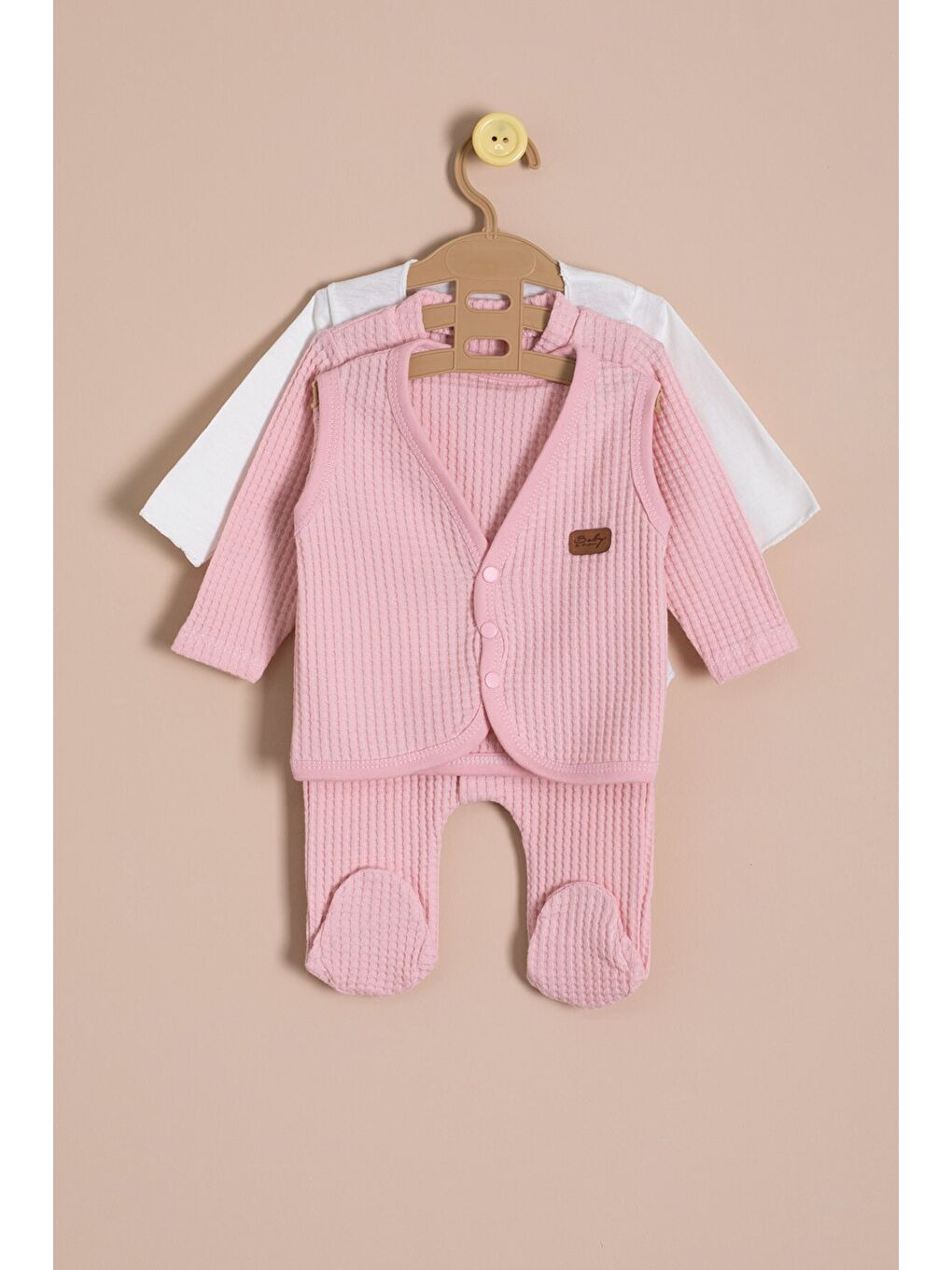 Pembe Kız Bebek Petekli 10'lu Hastane Çıkışı Seti 23328-1