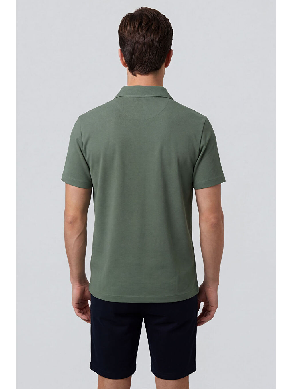 Açık Yeşil Rahat Form Yumuşak Dokulu Polo Yaka Erkek T-Shirt - 88496-3