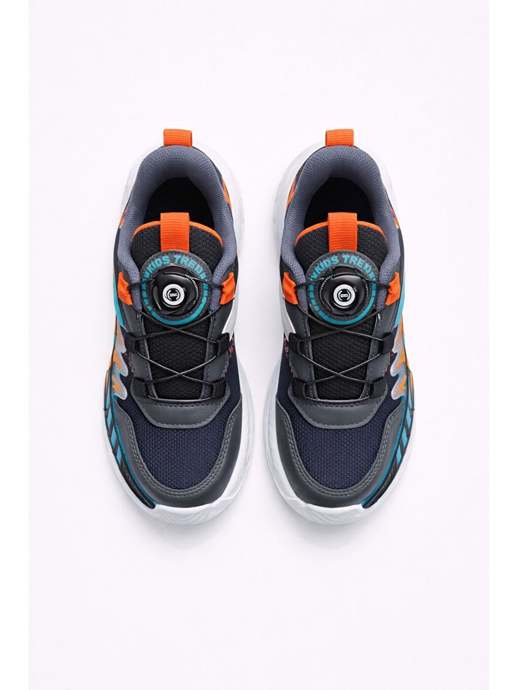 Gri Erkek Boa Bağcıklı Mekanik Sıklamı Sistemli Sneaker Hafif Taban Spor Ayakkabı-1