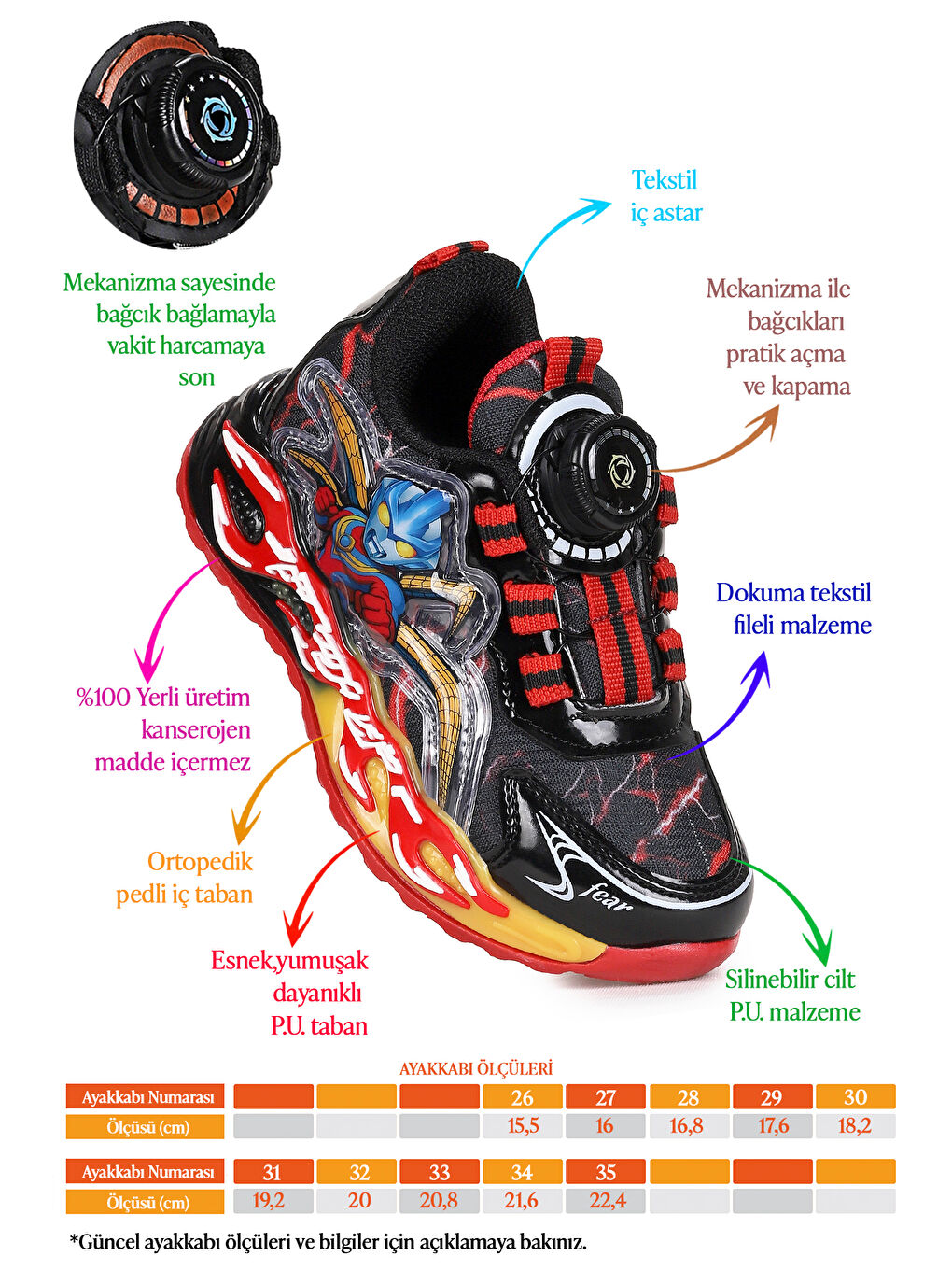 Siyah Gerra Hafif Taban Bağcık Mekanizmalı Erkek Çocuk Spor Ayakkabı-1