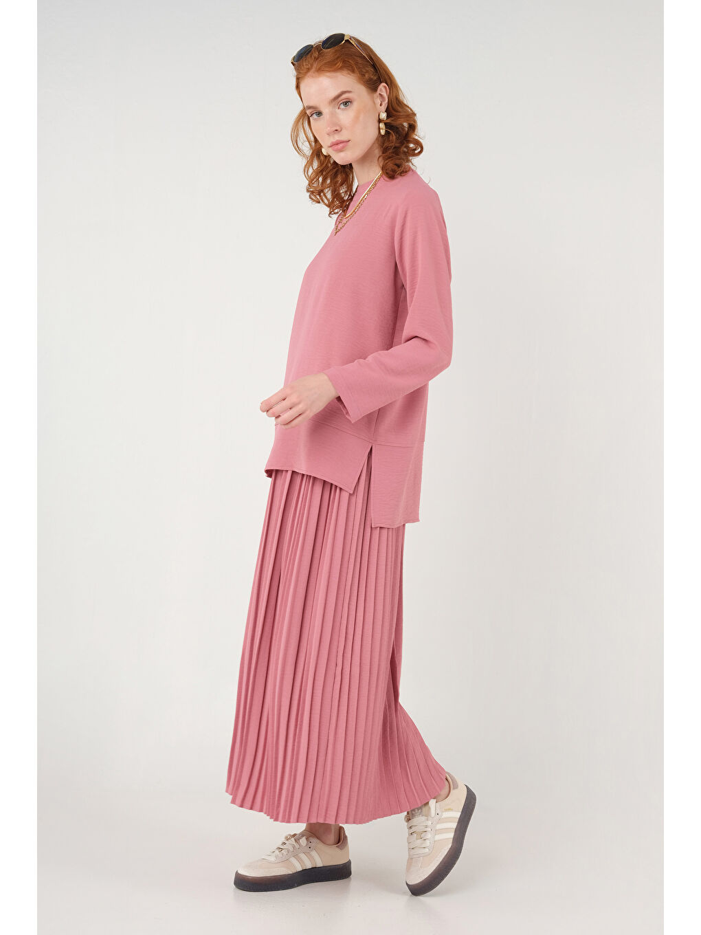 Lila Basic Bluz Leylak-1