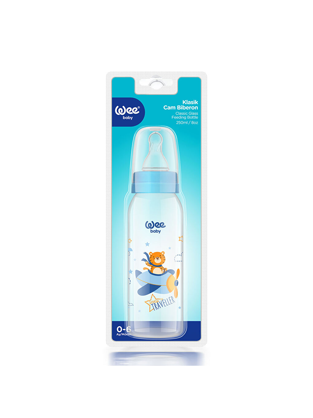 Klasik Cam Biberon 250 ml - Mavi-2