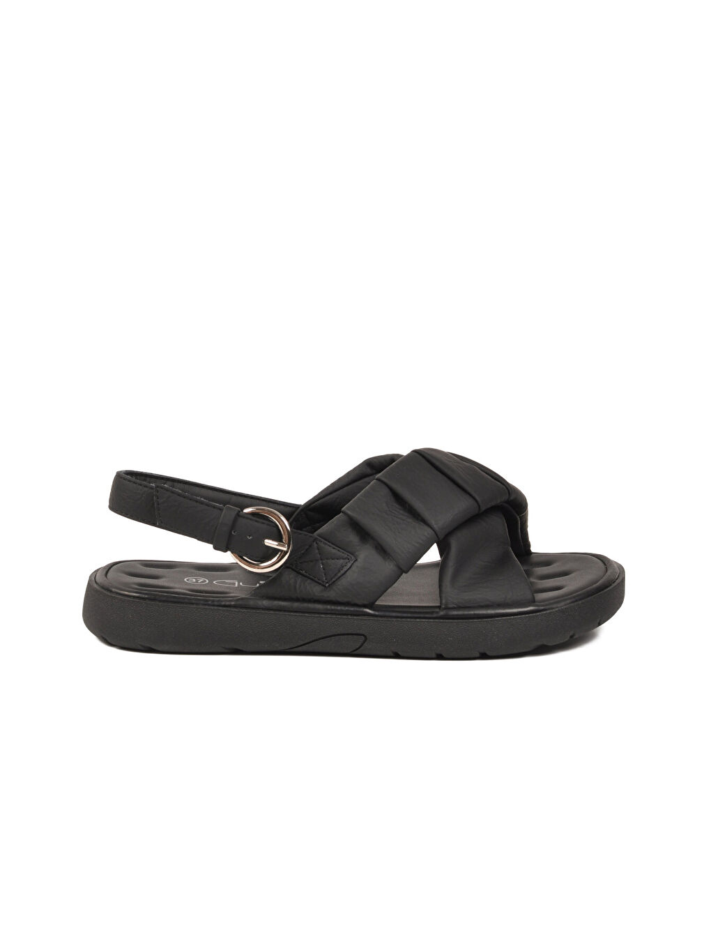 Siyah Bantlı Hafif Yumuşak Tabanlı Kadın Sandalet 26Y461 G