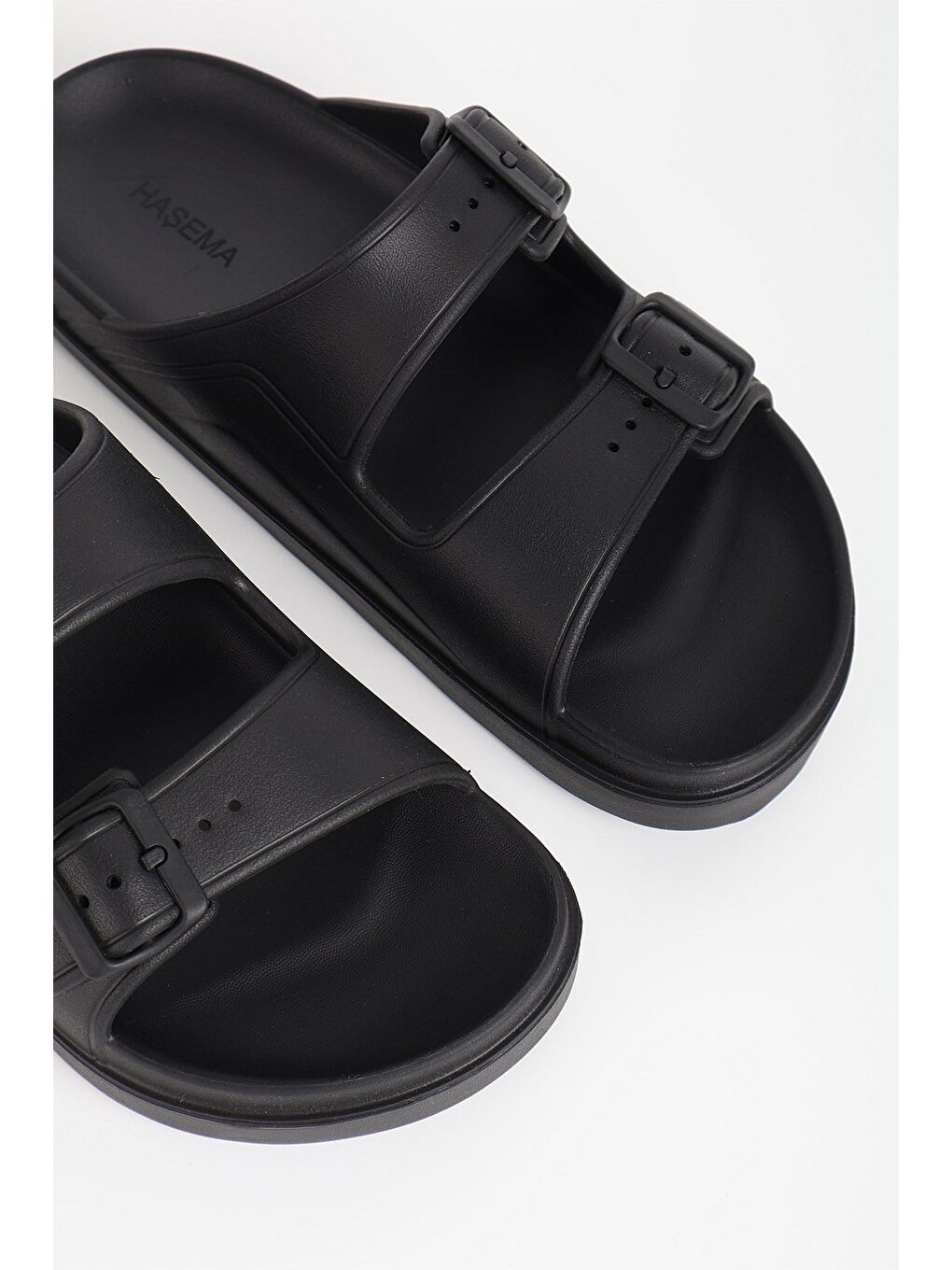 Erkek Toka Detaylı Siyah Eva Plaj Terliği 23702-2