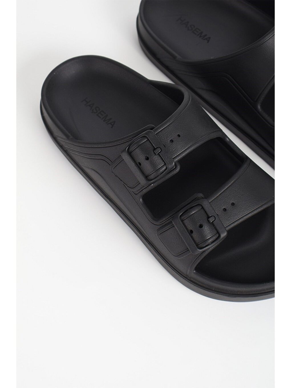 Erkek Toka Detaylı Siyah Eva Plaj Terliği 23702-4